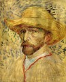 Autorretrato con sombrero de paja Vincent van Gogh